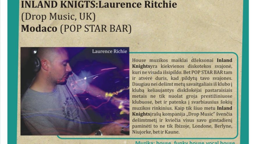 INLAND KNIGHTS @ POP STAR BAR