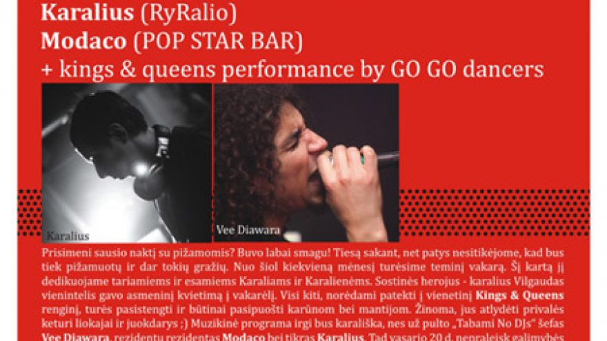 POP STAR TEMA: KINGS & QUEENS