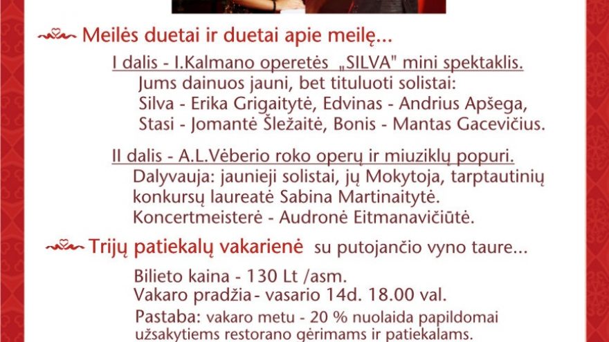 Valentino diena viešbutyje “DAUGIRDAS”