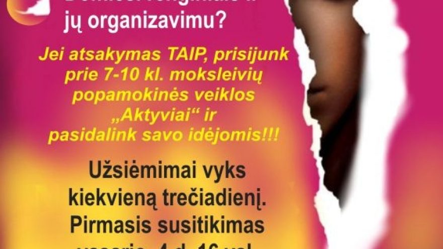 Popamokinė veikla „Aktyviai“