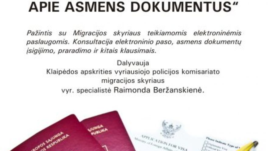 Paskaita „Žinau viską apie asmens dokumentus”