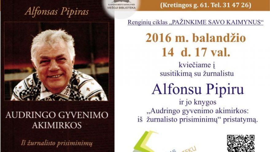 Susitikimas su žurnalistu Alfonsu Pipiru