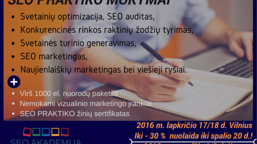SEO Praktiko mokymai Kaune
