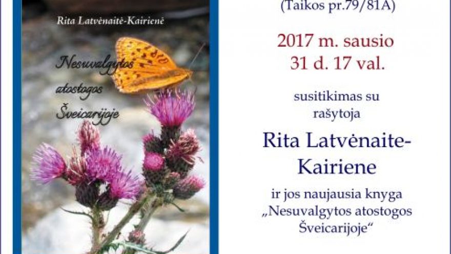 Susitikimas su rašytoja Rita Latvėnaite-Kairiene