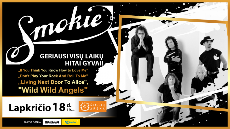 LEGENDINĖS GRUPĖS „SMOKIE“ KONCERTAS