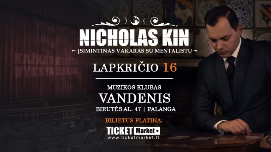 Įsimintinas vakaras su Mentalistu – Nicholas Kin