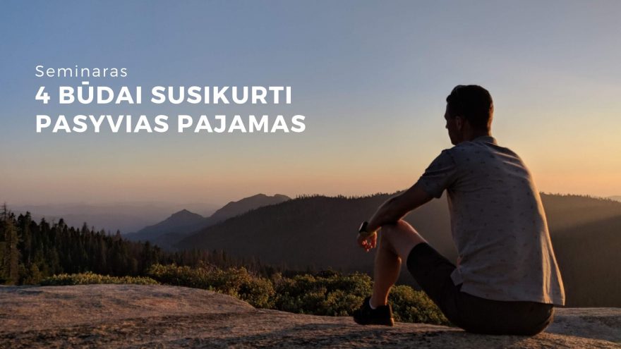 “4 efektyvūs ir paprasti būdai susikurti pasyvias pajamas” Utenoje