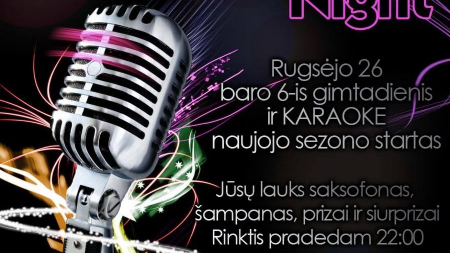 6-asis baro JUODA RAUDONA gimtadienis & KARAOKE startas