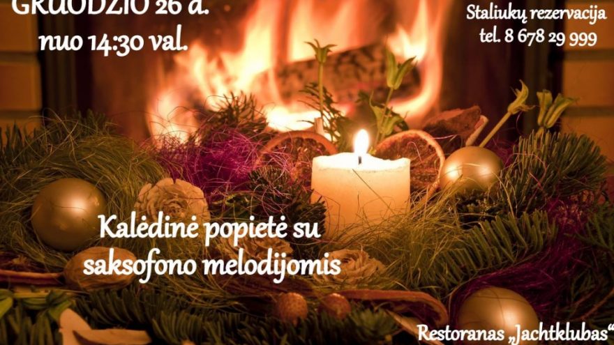 Kalėdinė popietė su saksofonu – „Jachtklube“