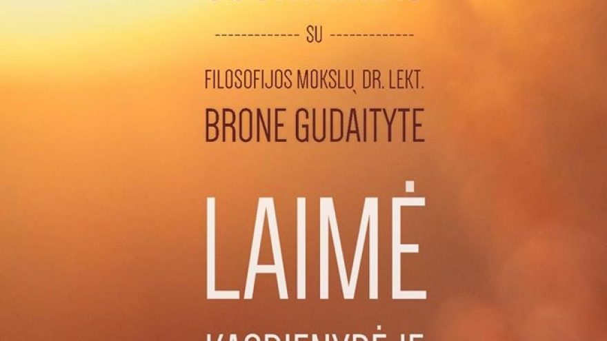 Susitikimas su dr. lekt. Brone Gudaityte