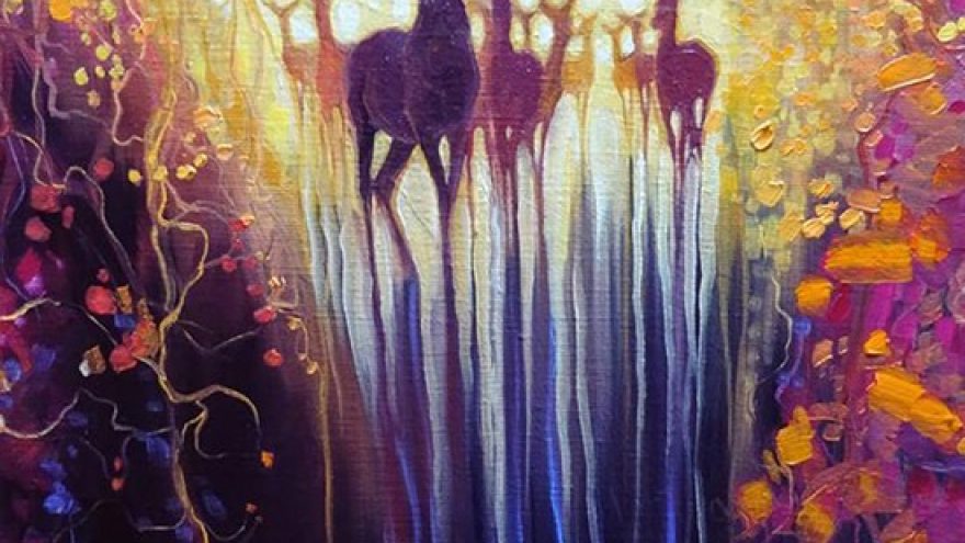 Tapybos vakaras: Elniai