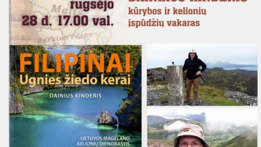 Lietuvos Magelano – Dainiaus Kinderio kūrybos ir kelionių įspūdžių vakaras