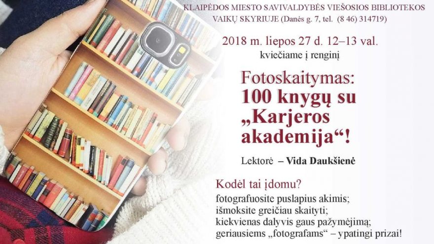 Fotoskaitymas: 100 knygų su „Karjeros akademija“