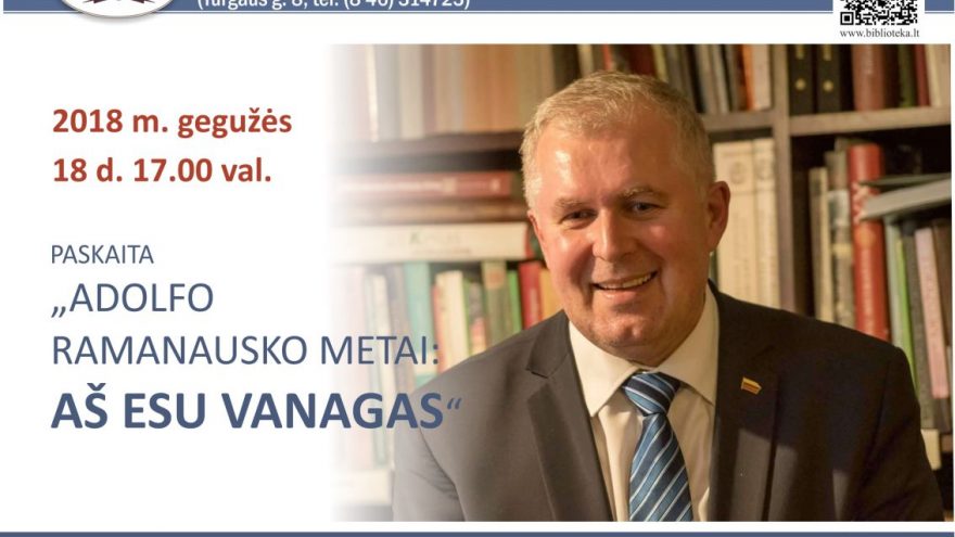 Paskaita „Adolfo Ramanausko metai: Aš esu Vanagas“