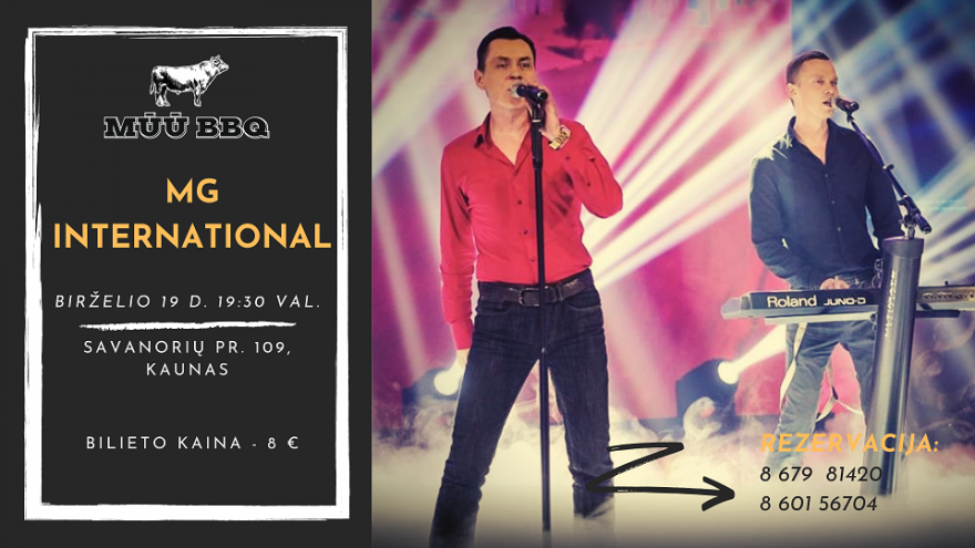 Hito „Juoda orchidėja” atlikėjai MG International | MŪŪ BBQ