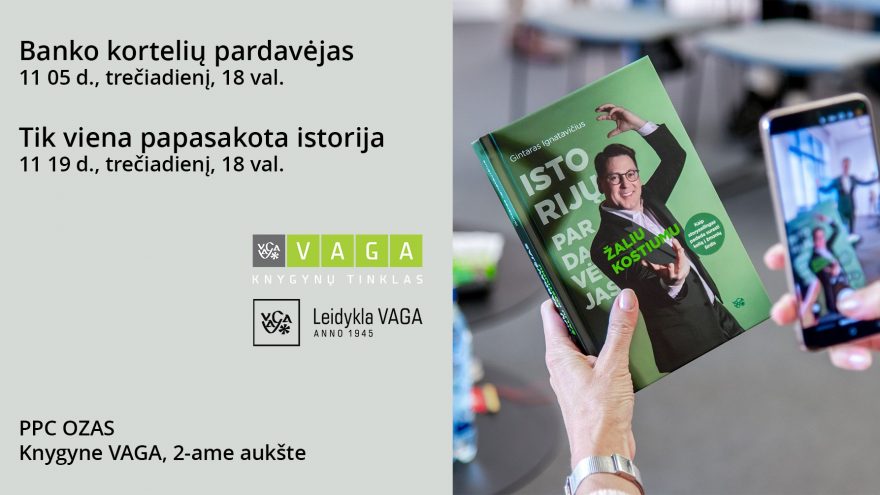 Naujosios Gintaro Ignatavičiaus knygos „Istorijų pardavėjas žaliu kostiumu“ pristatymo renginiai