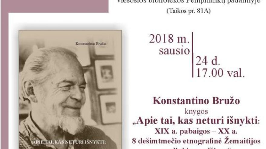 Konstantino Bružo knygos pristatymas