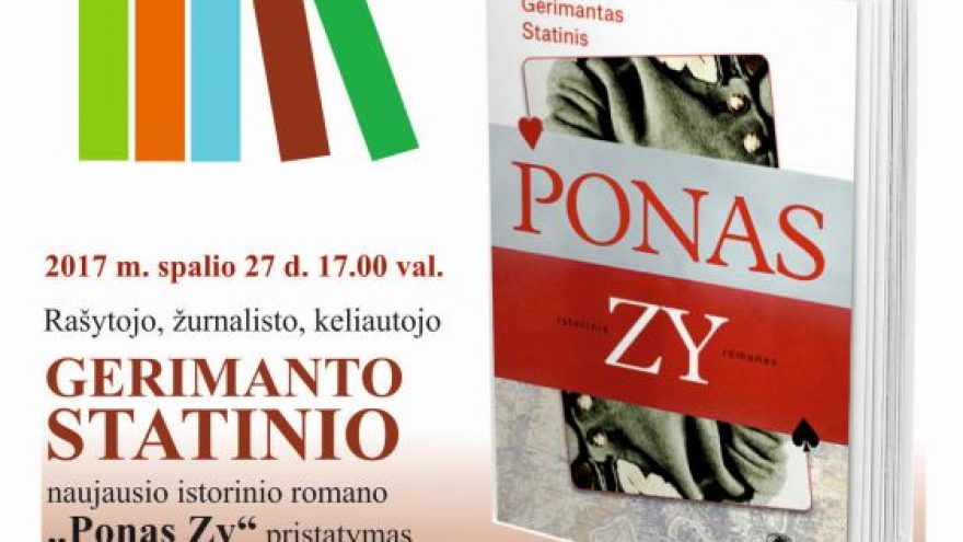Gerimanto Statinio naujausio istorinio romano „Ponas Zy“ pristatymas