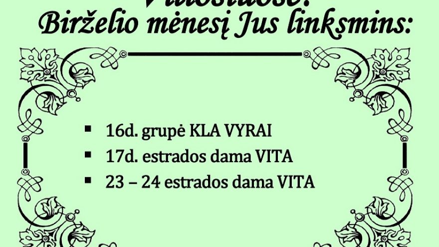 Gyvos muzikos vakaras su atlikėja VITA