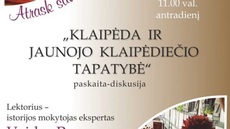 Paskaita-diskusija „Klaipėda ir jaunojo klaipėdiečio tapatybė“