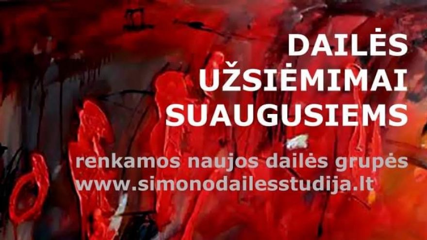 Dailės užsiėmimai suaugusiems – nuo rugsėjo mėn