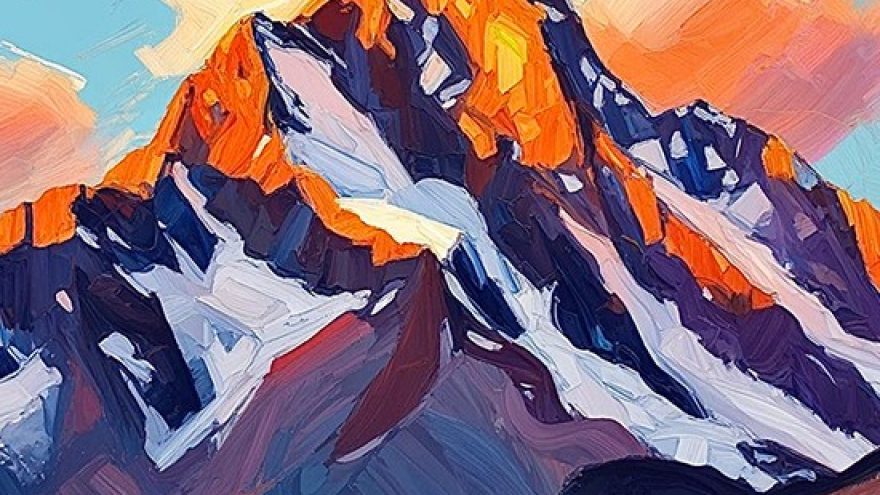 Tapybos vakaras: Kalnų peizažas