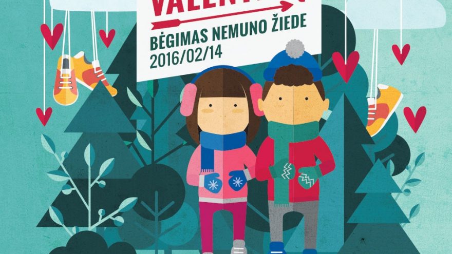 Meilės dienos bėgimas „Pagauk Valentiną!“