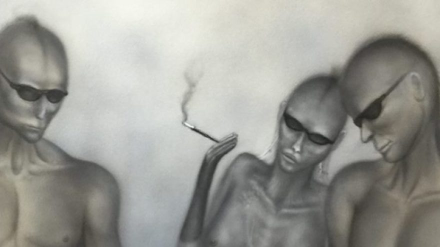 Britų menininko S V Mitchell’s paroda „Fusion’“