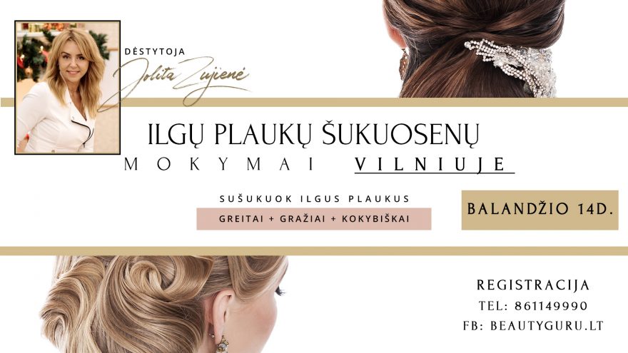 Ilgų plaukų gražiausių šukuosenų mokymai