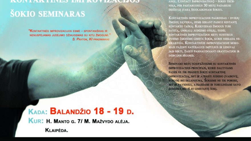 Kontaktinės improvizacijos pagrindų seminaras
