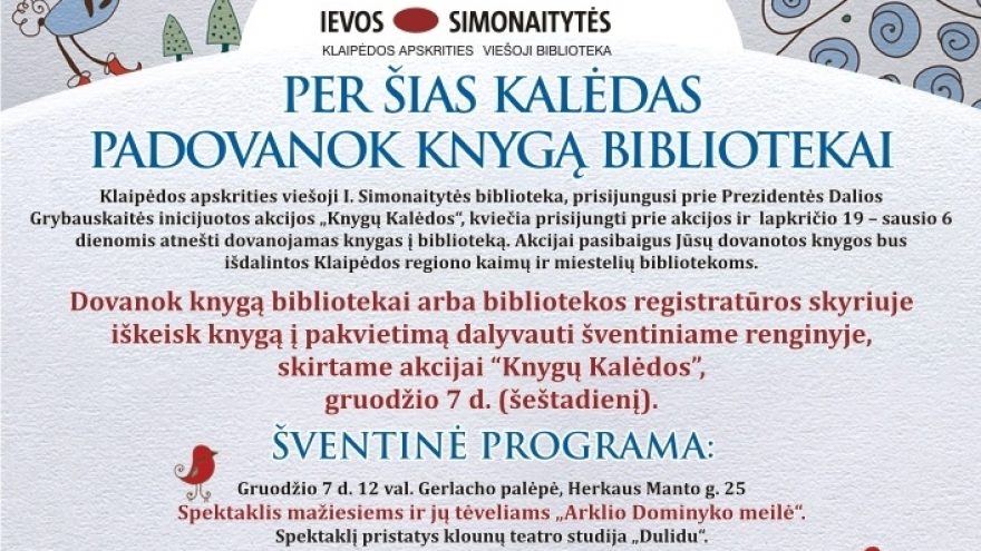 Adventinė popietė, skirta akcijai “Knygų Kalėdos”