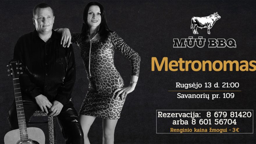 Gyvos muzikos vakaras su grupe „Metronomas”