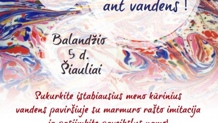 Ebru menas – tapymas ant vandens