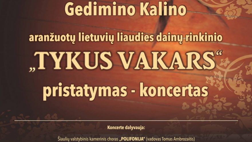 Kompozitoriaus G.Kalino kūrybos vakaras