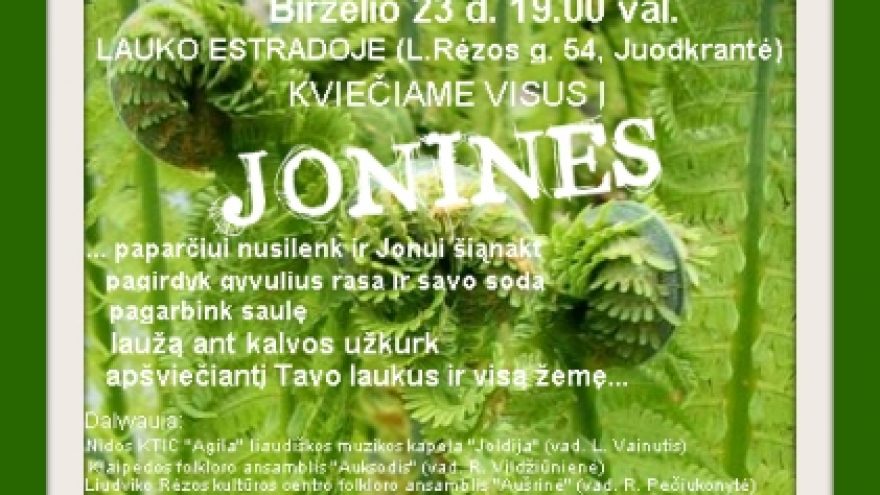 Joninės Juodkrantėje