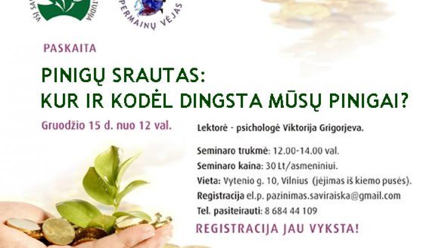 Pinigų srautas: kur ir kodėl dingsta mūsų pinigai.