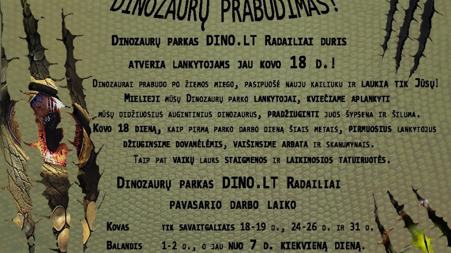 Pagaliau dinozaurai prabunda!