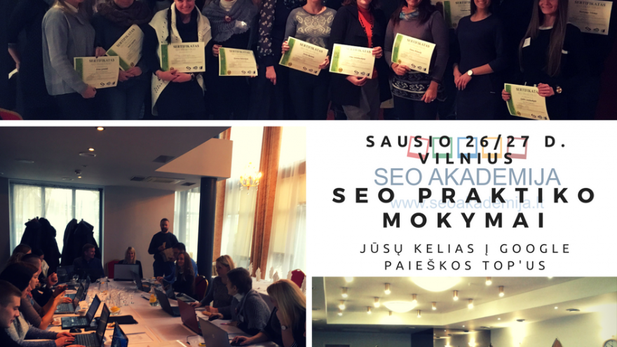 SEO praktiko mokymai Vilniuje