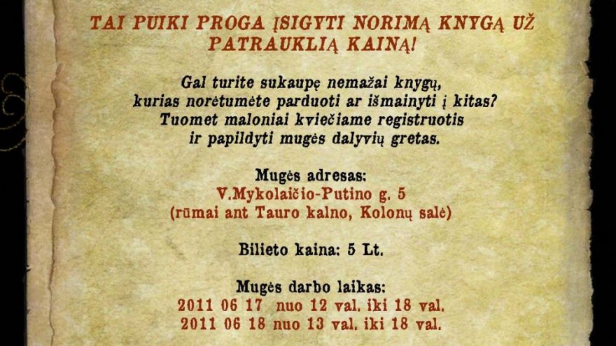 Skaitytų knygų mugė