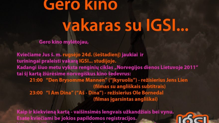 Gero kino vakaras su IGSI…