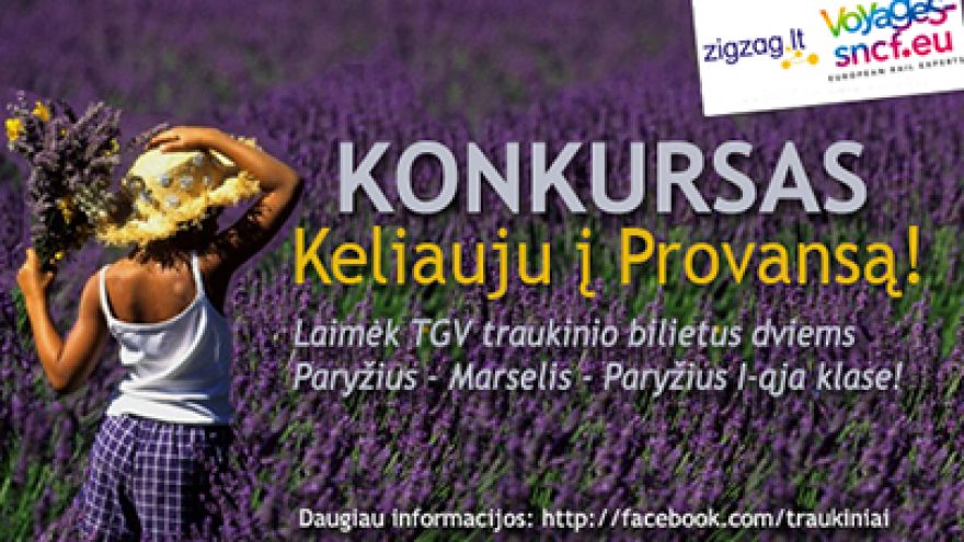 Laimėk traukinio bilietus į Prancūzijoz provansą