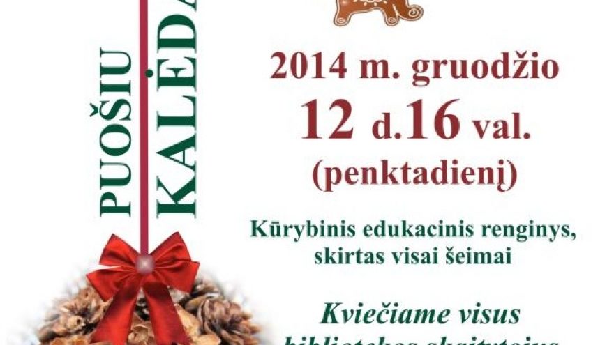 Kūrybinis edukacinis renginys „Puošiu Kalėdas…“