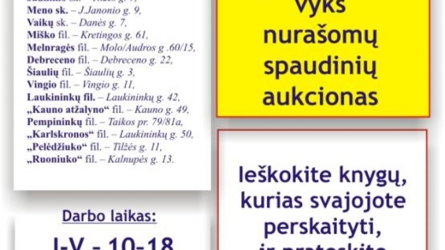 Nepraleiskite knygų išpardavimo!