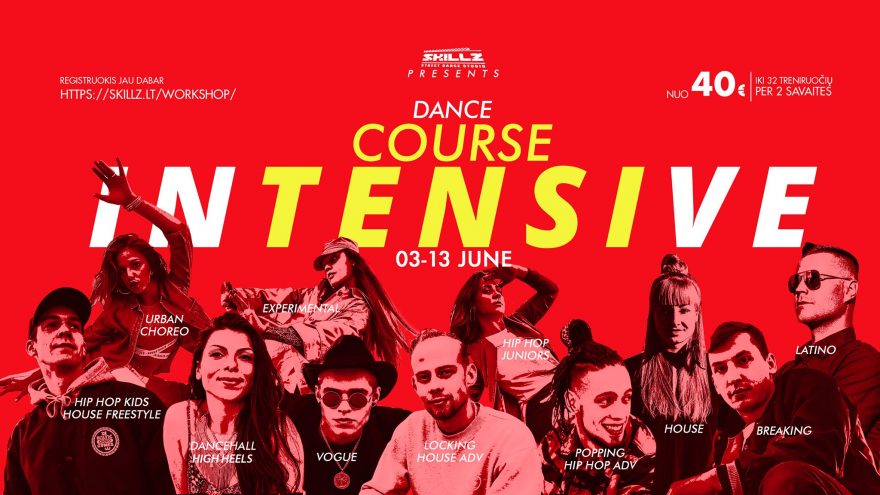SKILLZ vasaros šokių intensyvai