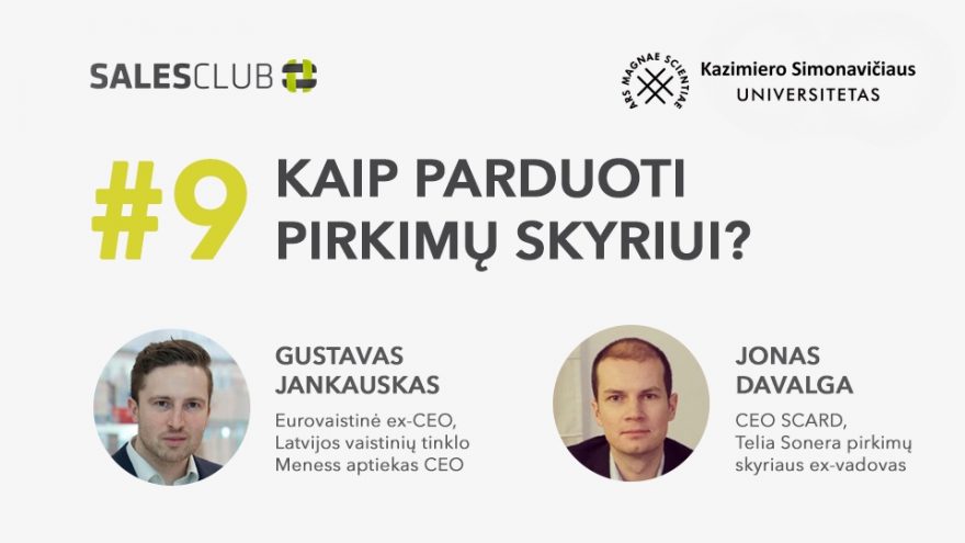 Kaip parduoti pirkimų skyriui?