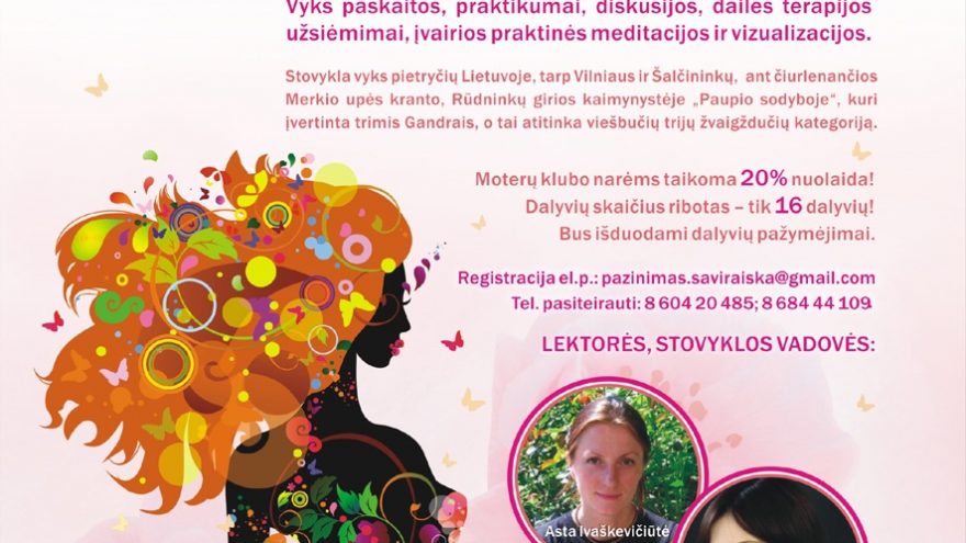 Stovykla moterims: SAVĘS PAŽADINIMAS GERESNIAM GYVENIMUI