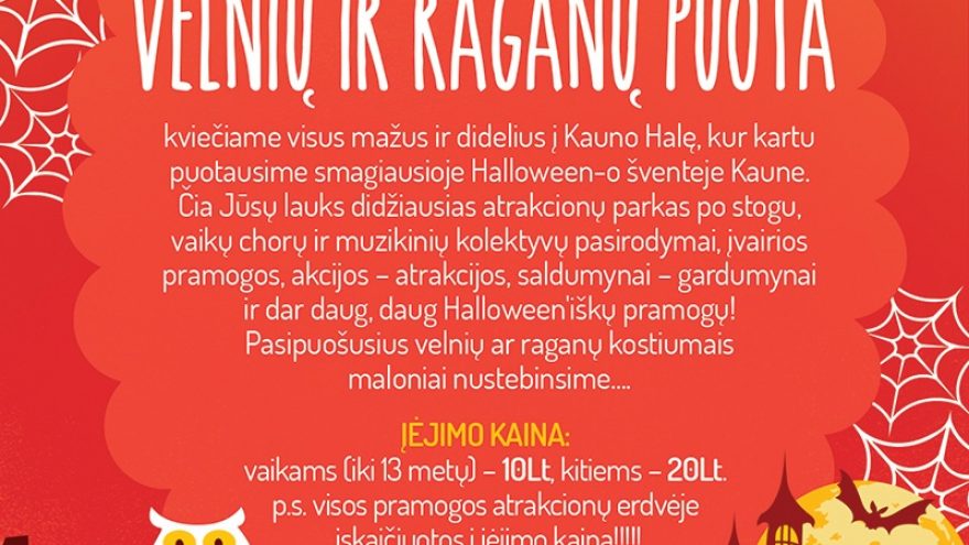 Kauno Halės Halloween’as “Velnių ir Raganų puota”