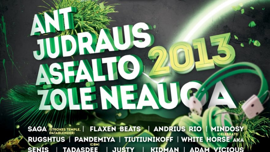 Ant Judraus Asfalto Žolė Neauga 2013