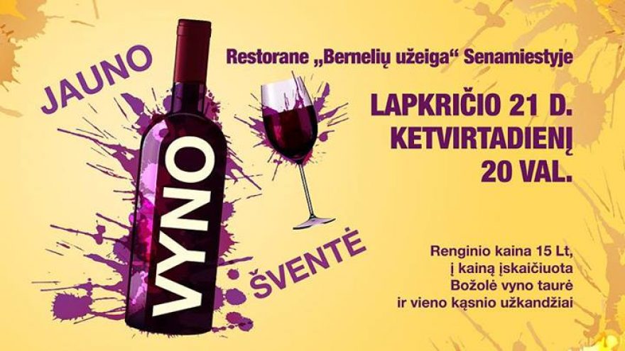 Božolė vyno degustacija restorane “Bernelių užeiga”