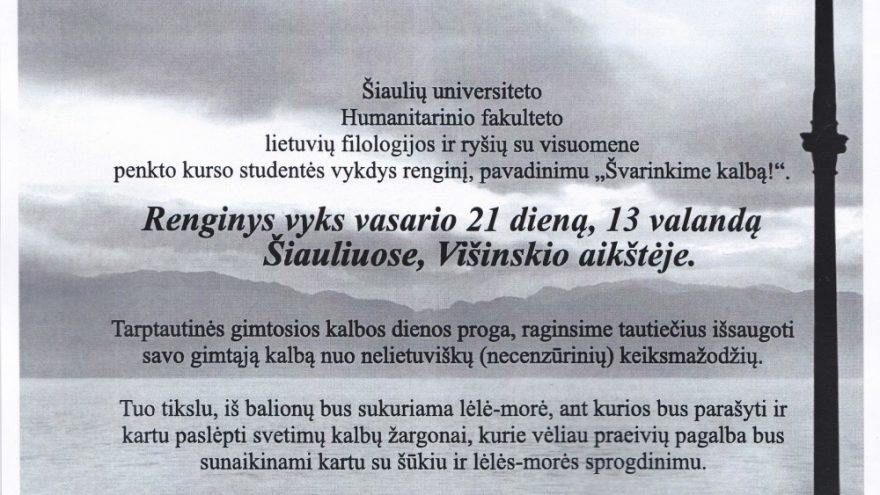 Švarinkime kalbą